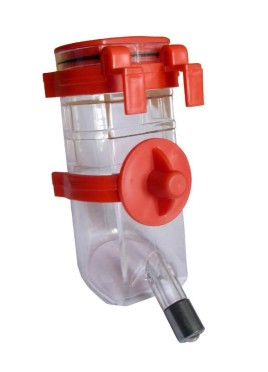 Fekrix Hanging Pet Water Bottle Red Water Dispenser 350ml